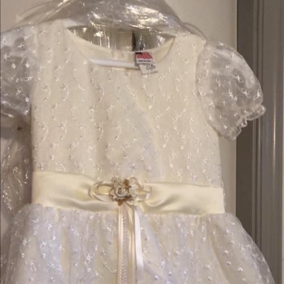 Girls eyelet lace spring Easter dress - Picture 1 of 4